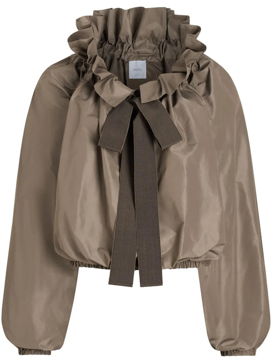 Iconic Drawstring Faille Top