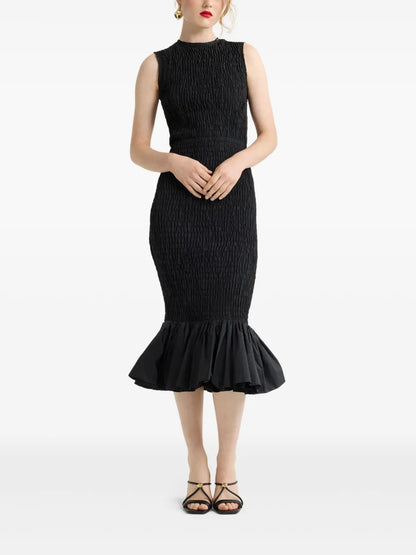 Smocked Midi Dress