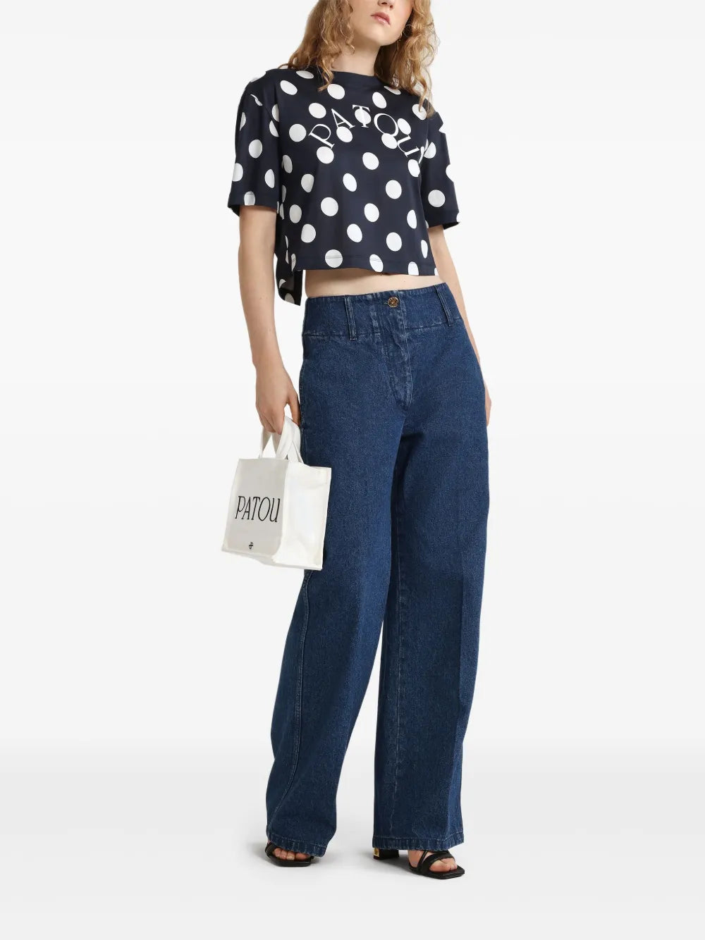 Logo-Print Split-Back T-Shirt