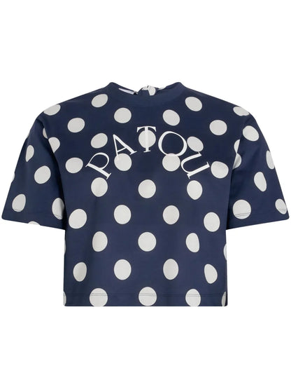 Logo-Print Split-Back T-Shirt