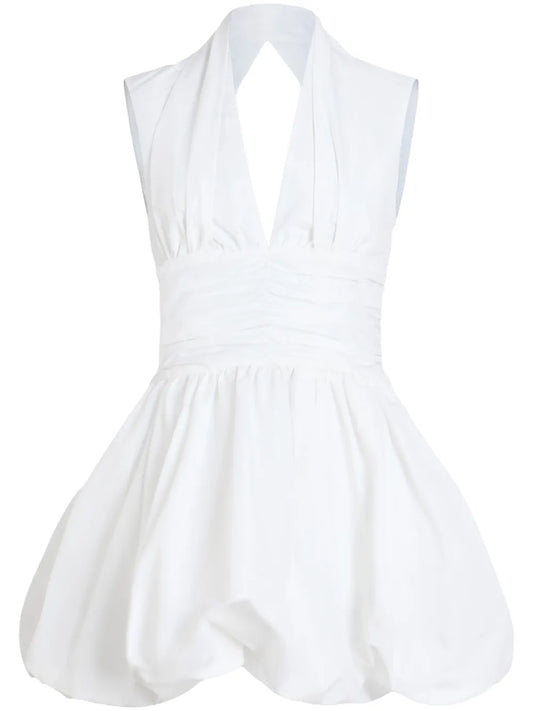 Open-Back Bubble Mini Dress