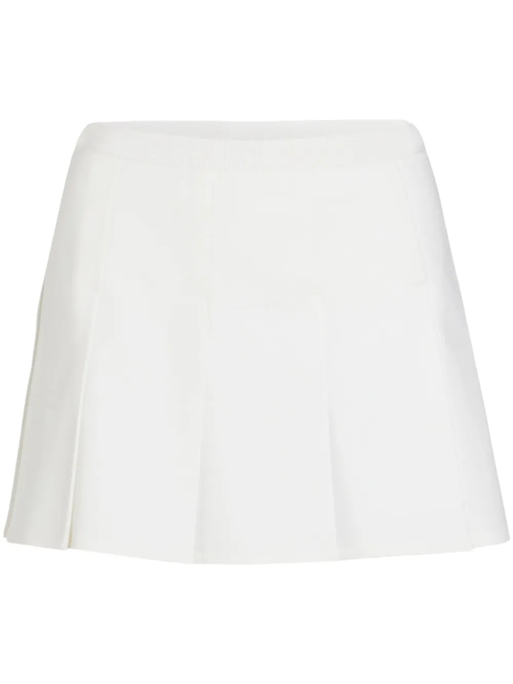 Pleated Gabardine Mini Skirt