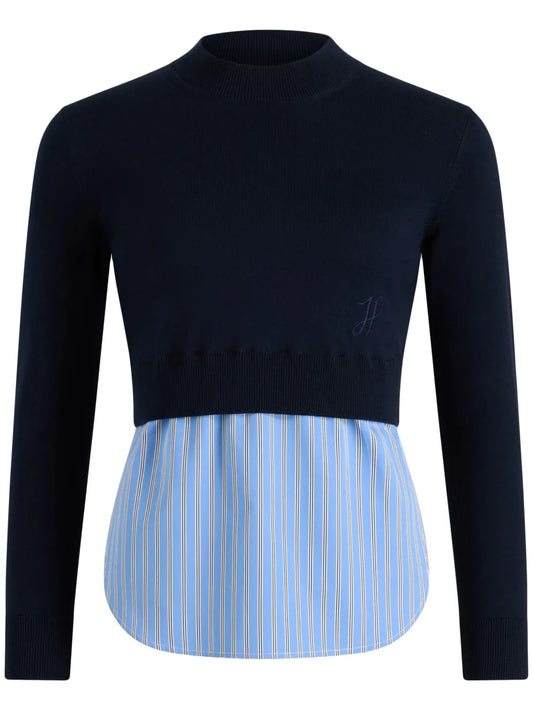 Trompe L'Oeil Cotton Sweater
