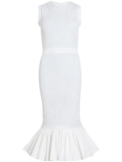 Smocked Midi Dress