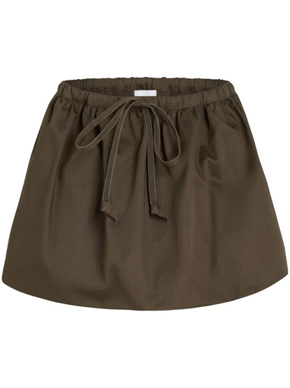 Puffy Gabardine Mini Skirt