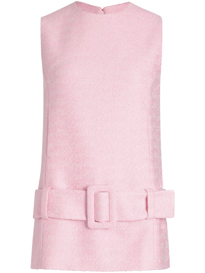 Belted Tweed Mini Dress