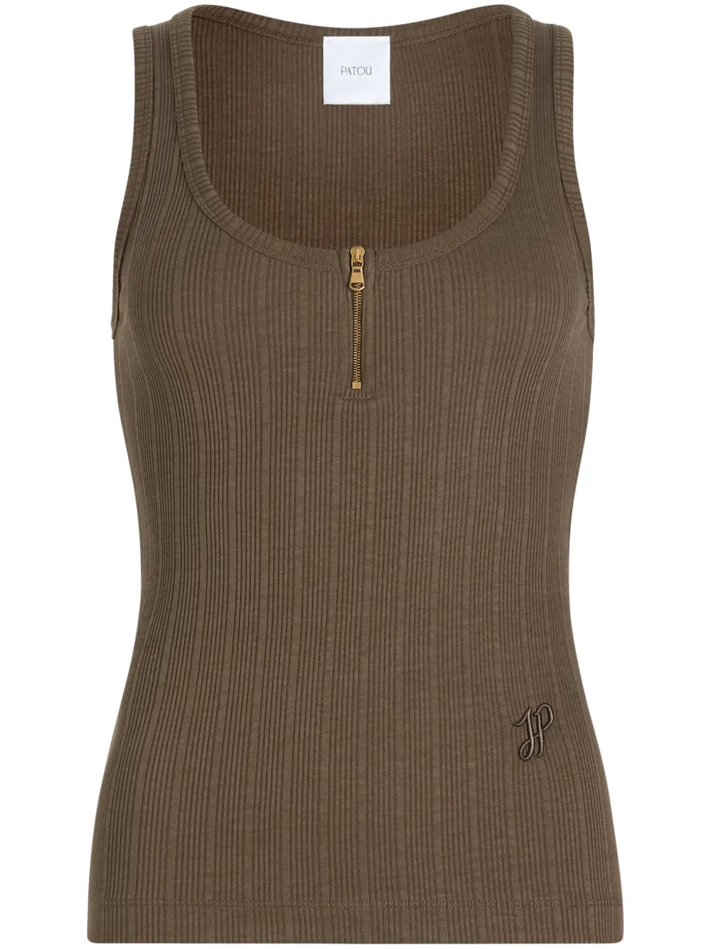 Scoop-Neck Ribbed Tank Top