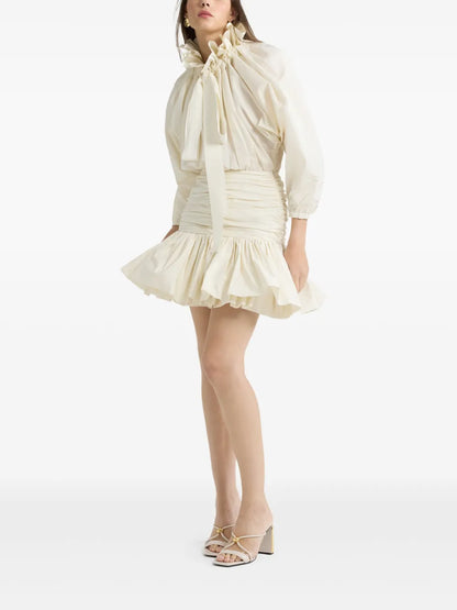 Volume Sleeve Mini Dress