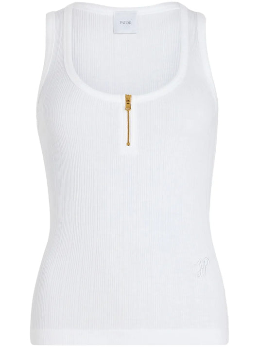 Scoop-Neck Ribbed Tank Top