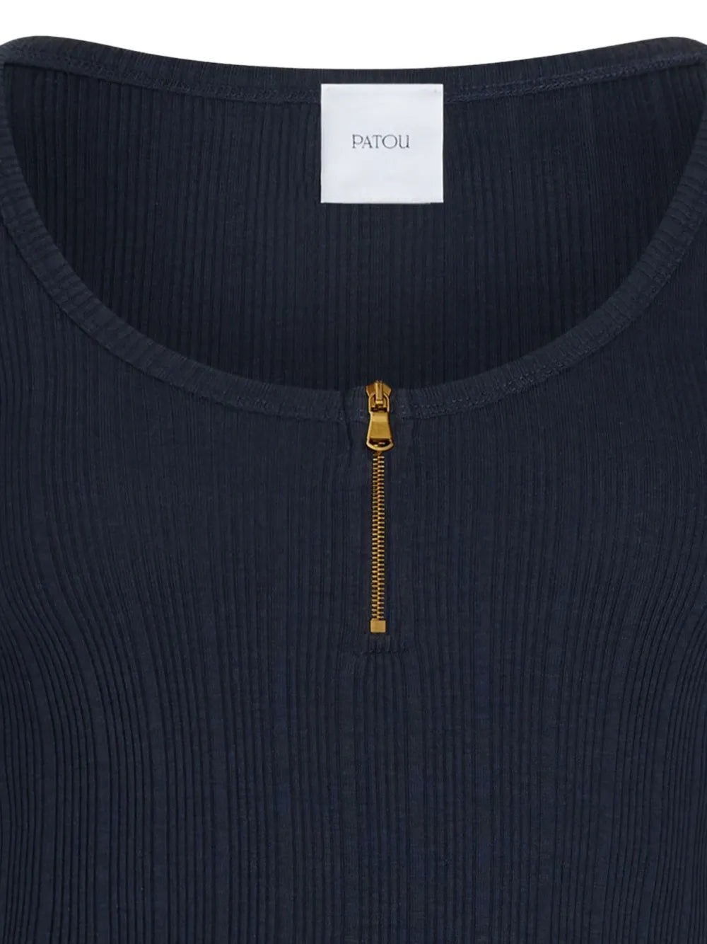 Scoop-Neck Ribbed T-Shirt