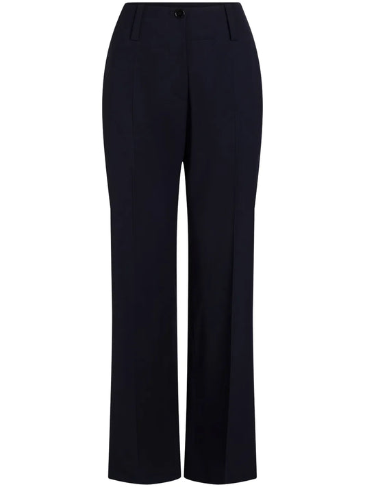 Twill Straight-Leg Trousers