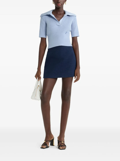 Organic-Cotton Tweed Mini Skirt