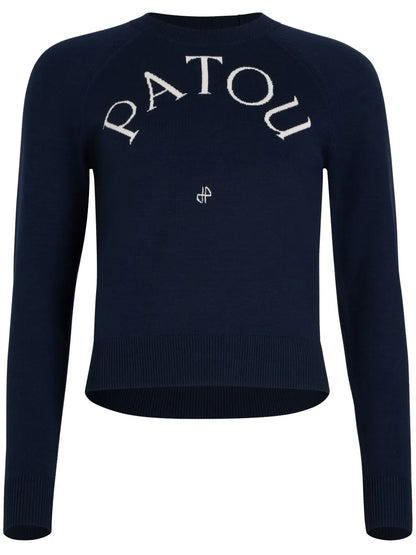 Logo-Jacquard Merino Sweater
