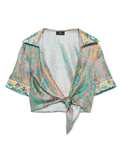 Paisley-Print Beach Cover Up
