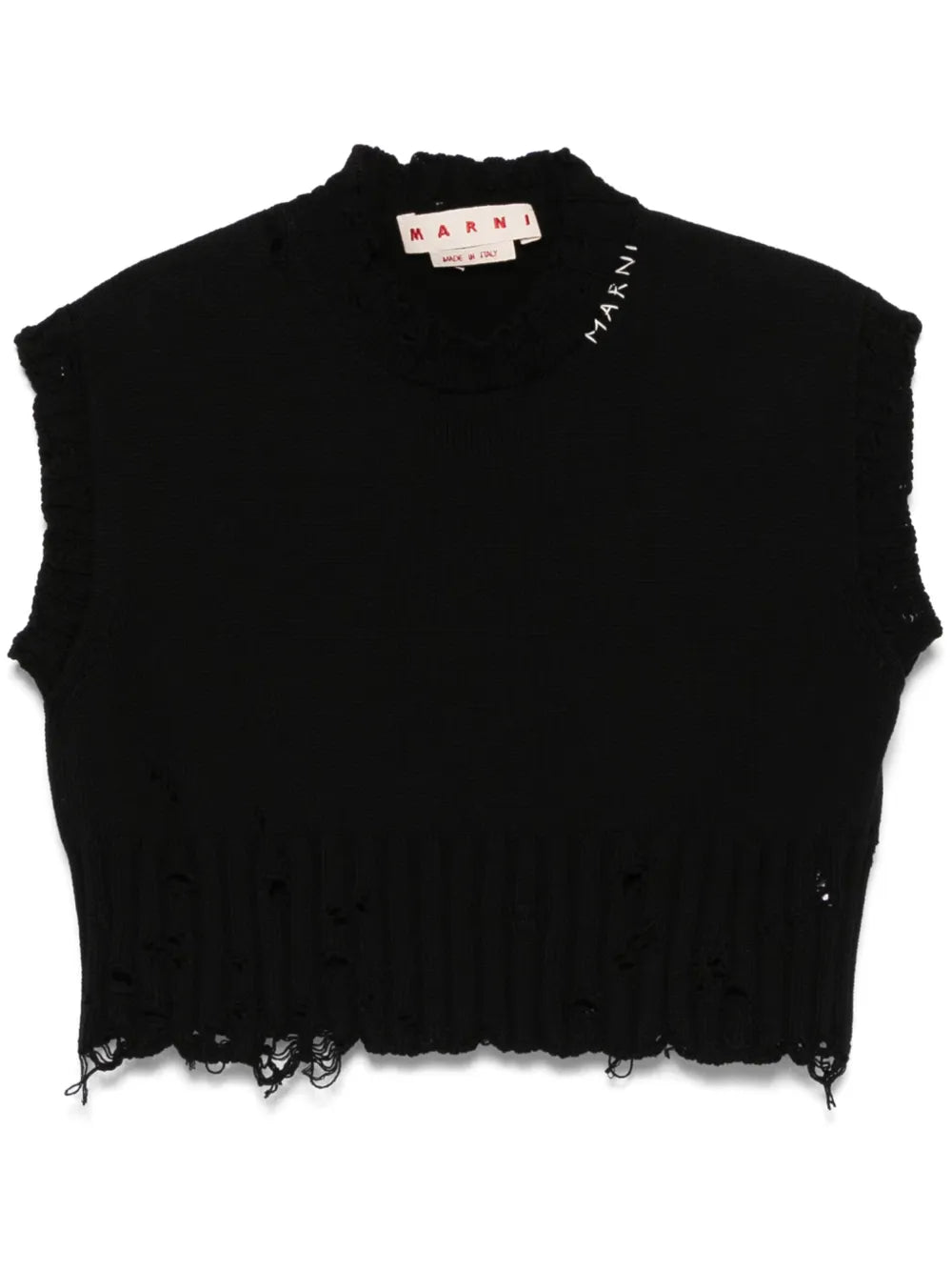 Distressed-Effect Vest