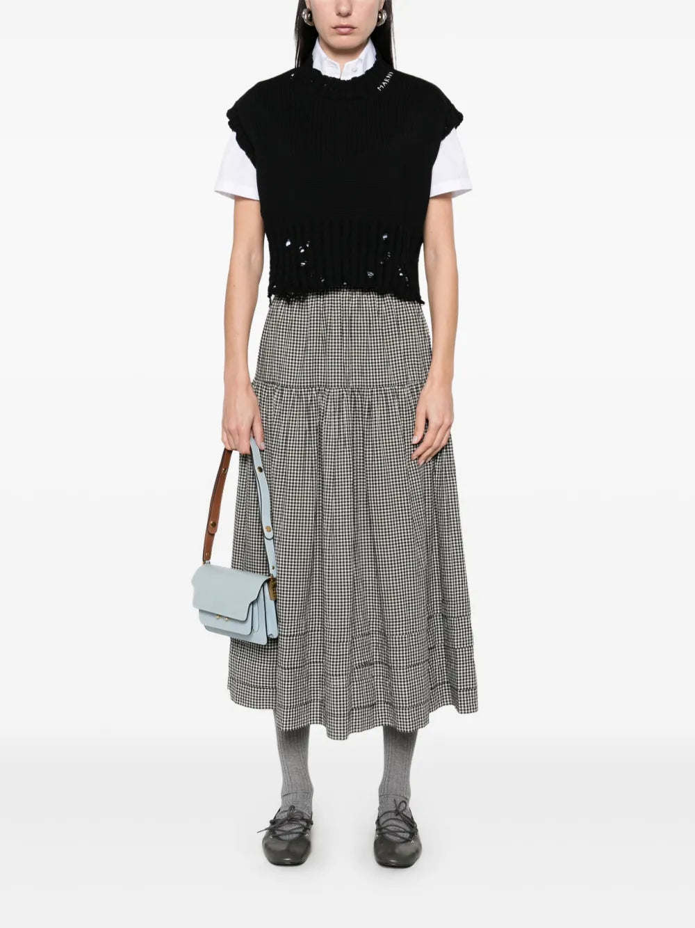 Distressed-Effect Vest