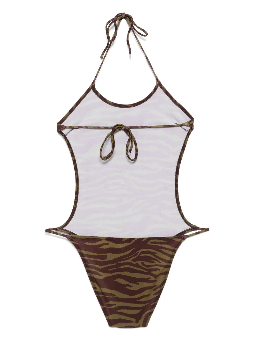 Zebra-Print Swimsuit