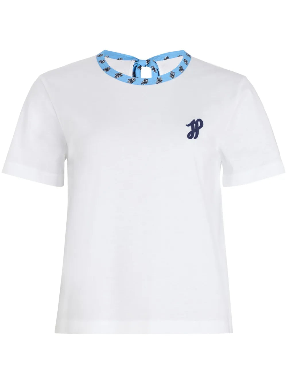 Contrast-Collar Organic Cotton T-Shirt