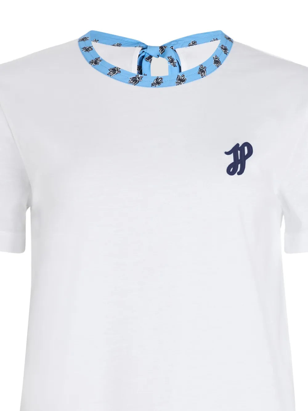 Contrast-Collar Organic Cotton T-Shirt
