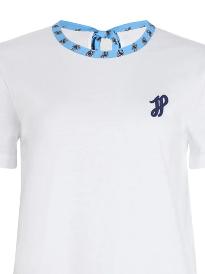 Contrast-Collar Organic Cotton T-Shirt