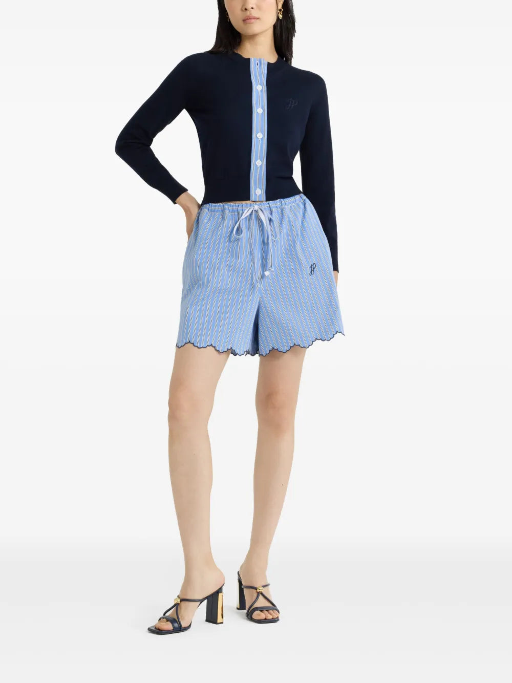 Striped Drawstring Shorts