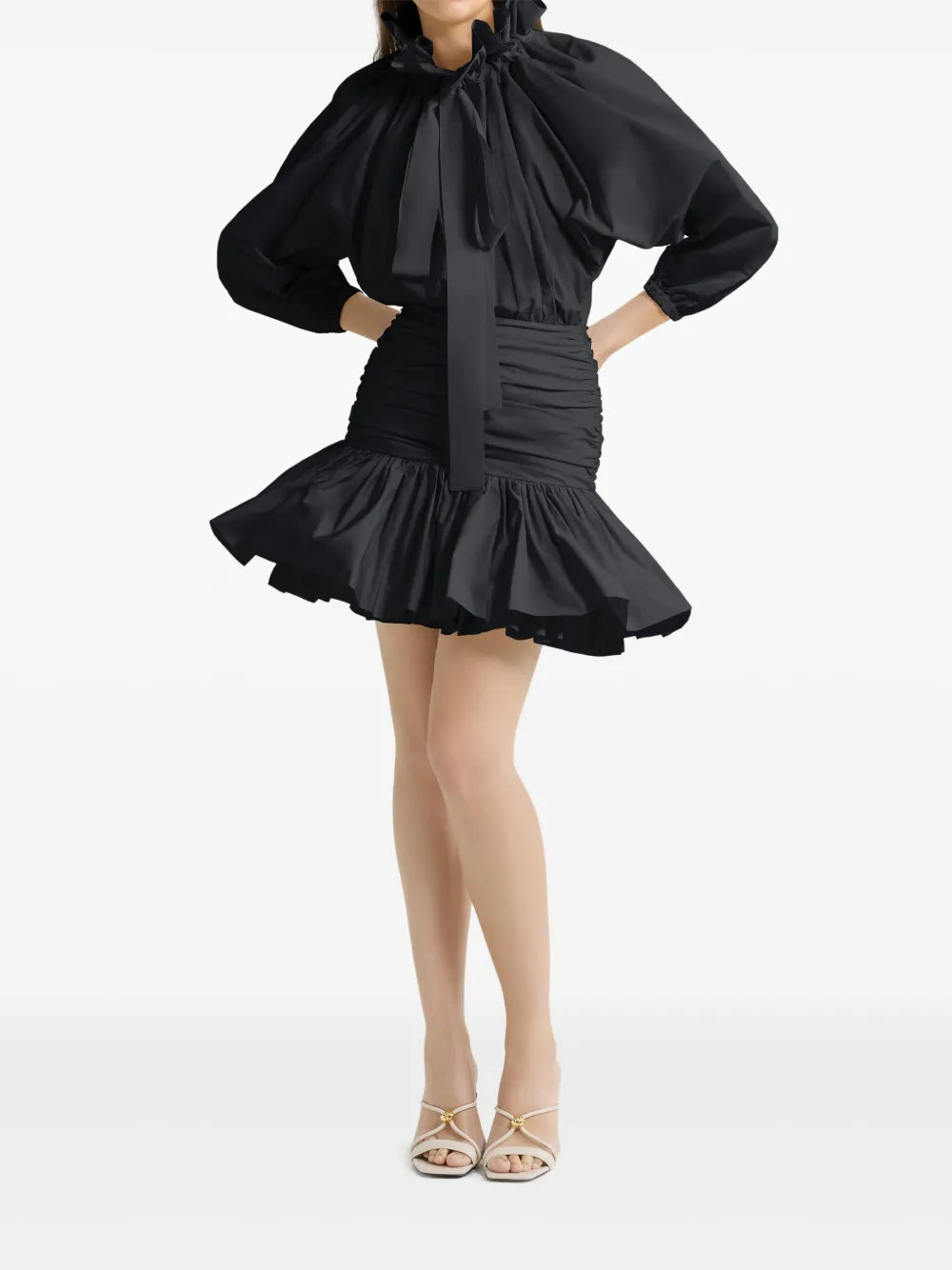 Volume Sleeve Mini Dress
