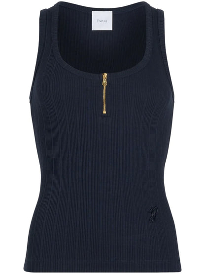 Scoop-Neck Ribbed Tank Top