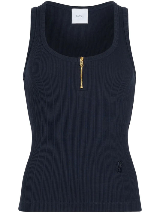 Scoop-Neck Ribbed Tank Top