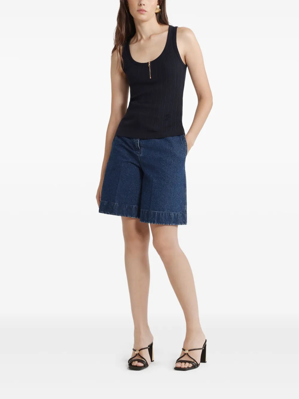 Scoop-Neck Ribbed Tank Top