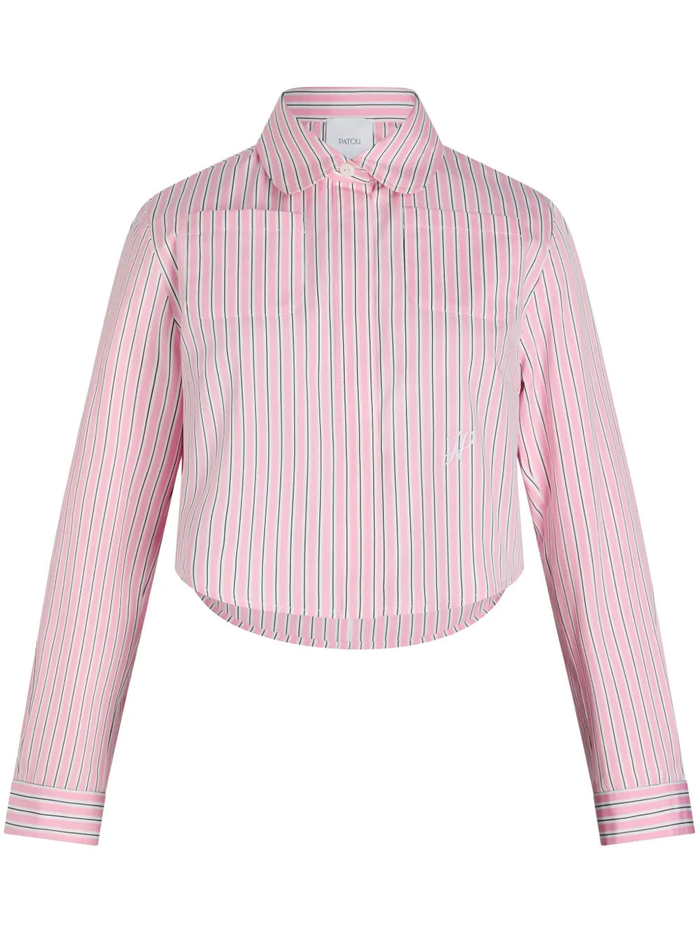 Cropped Printed Poplin Shirt