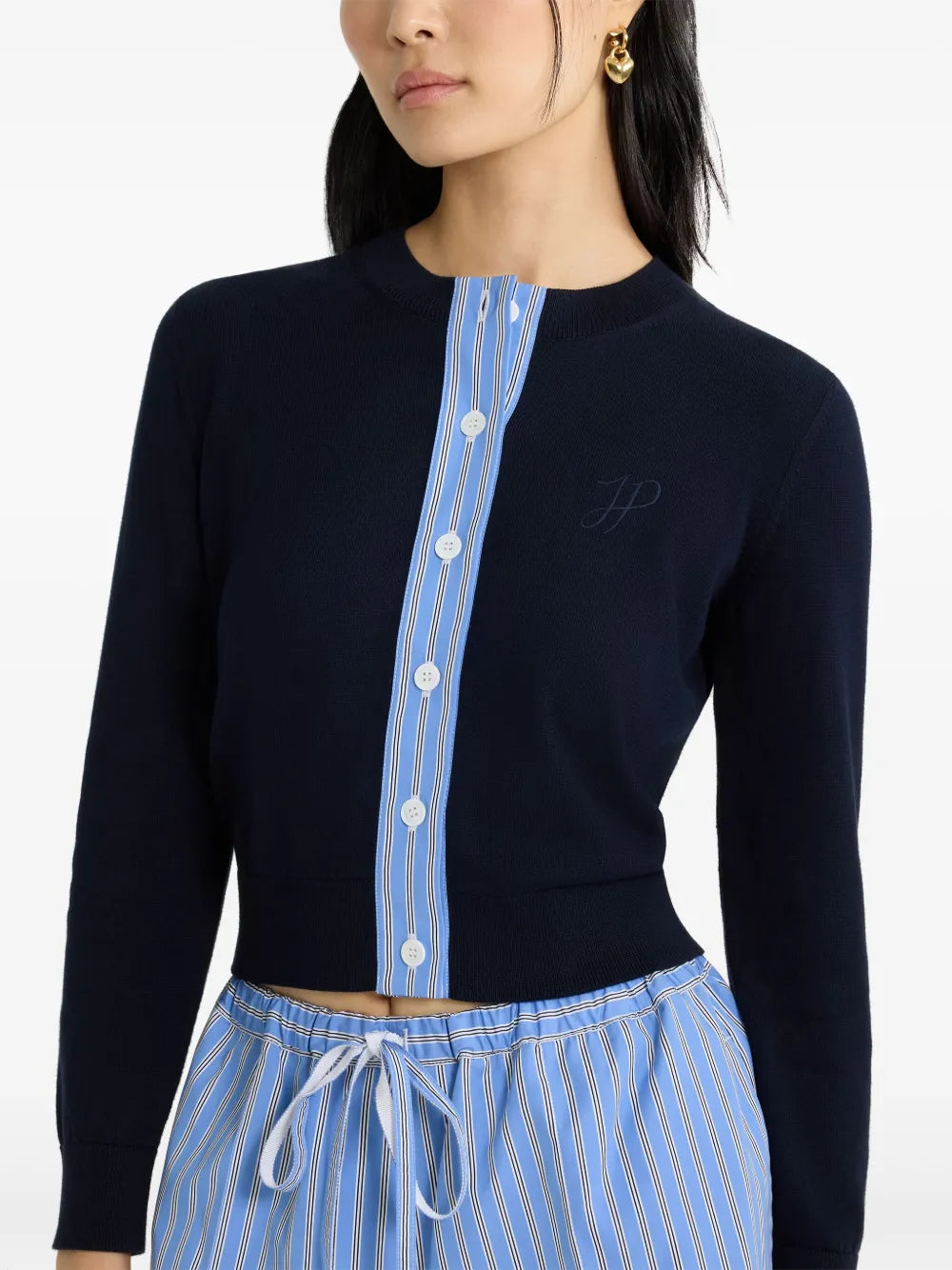 Jp Monogram Cotton Cardigan