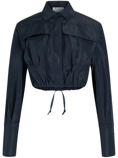 Cropped Faille Safari Shirt