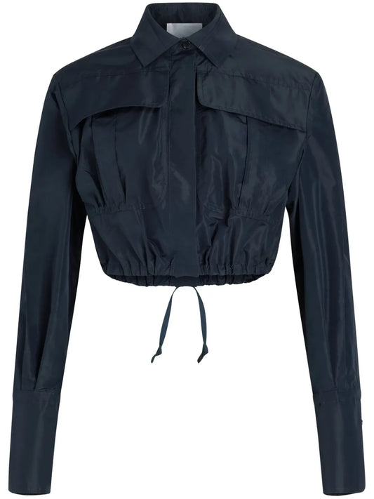 Cropped Faille Safari Shirt