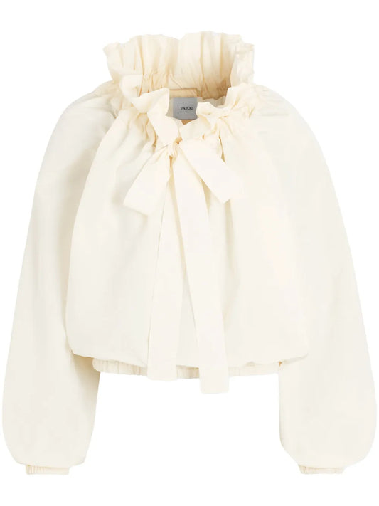Iconic Drawstring Faille Top