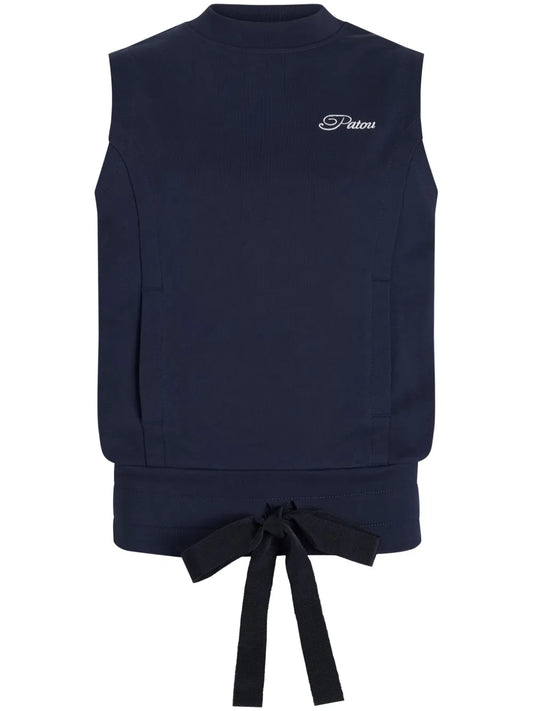 Logo-Embroidered Sleeveless Sweatshirt