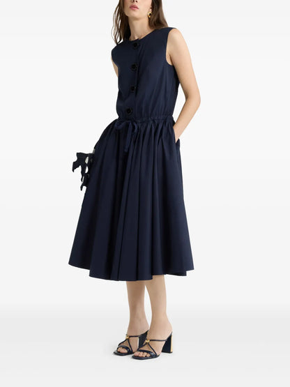 Buttoned-Up Midi Dress