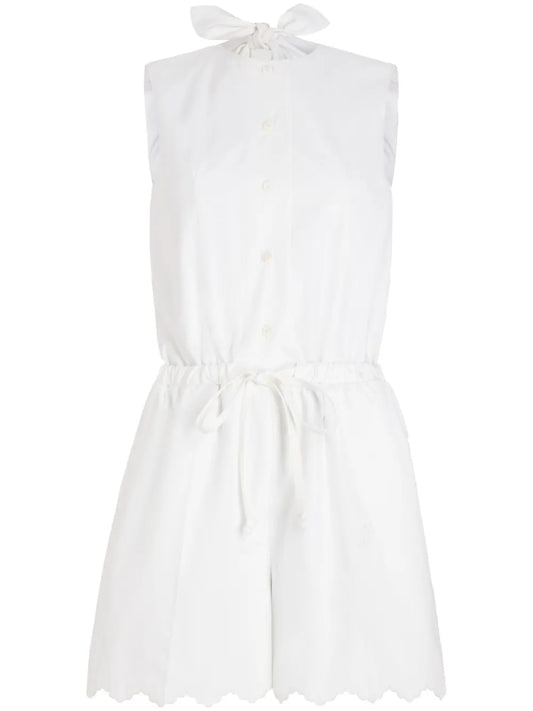 Open-Back Poplin Playsuit