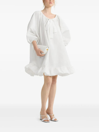 Ruffle-Hem Mini Dress