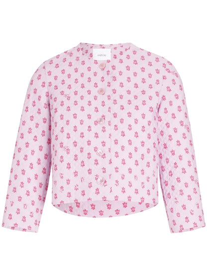 Floral-Print Quilted Jacket