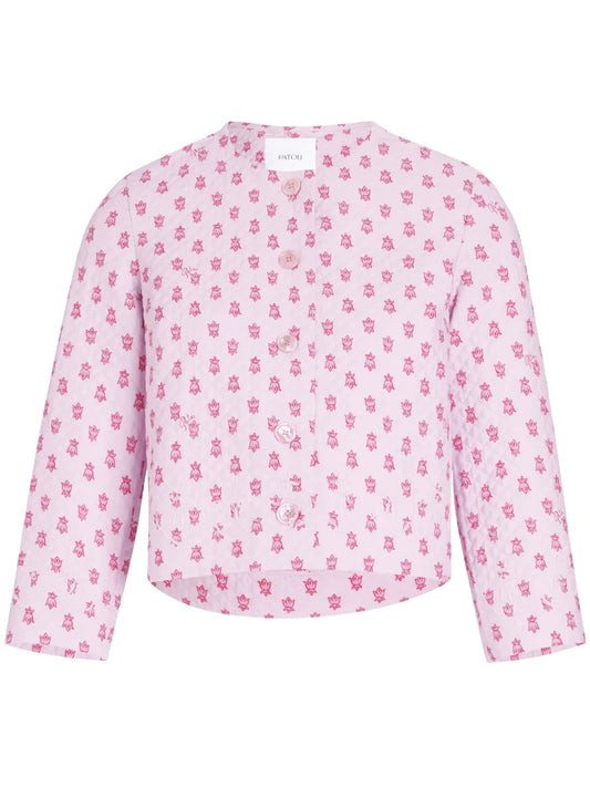 Floral-Print Quilted Jacket