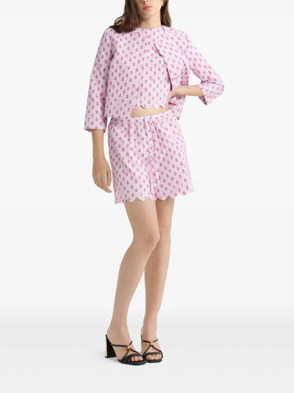 Floral-Print Quilted Jacket