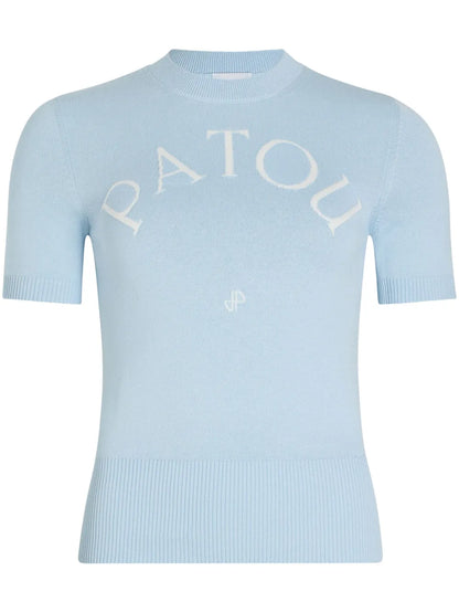Logo-Jacquard Knitted T-Shirt