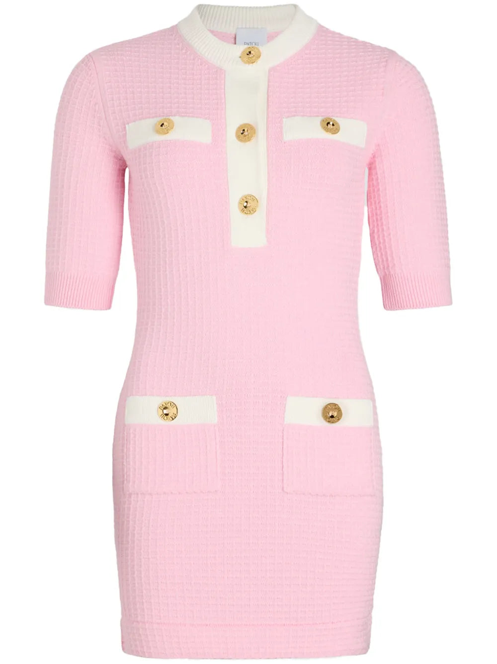 Waffle-Knit Cotton Mini Dress