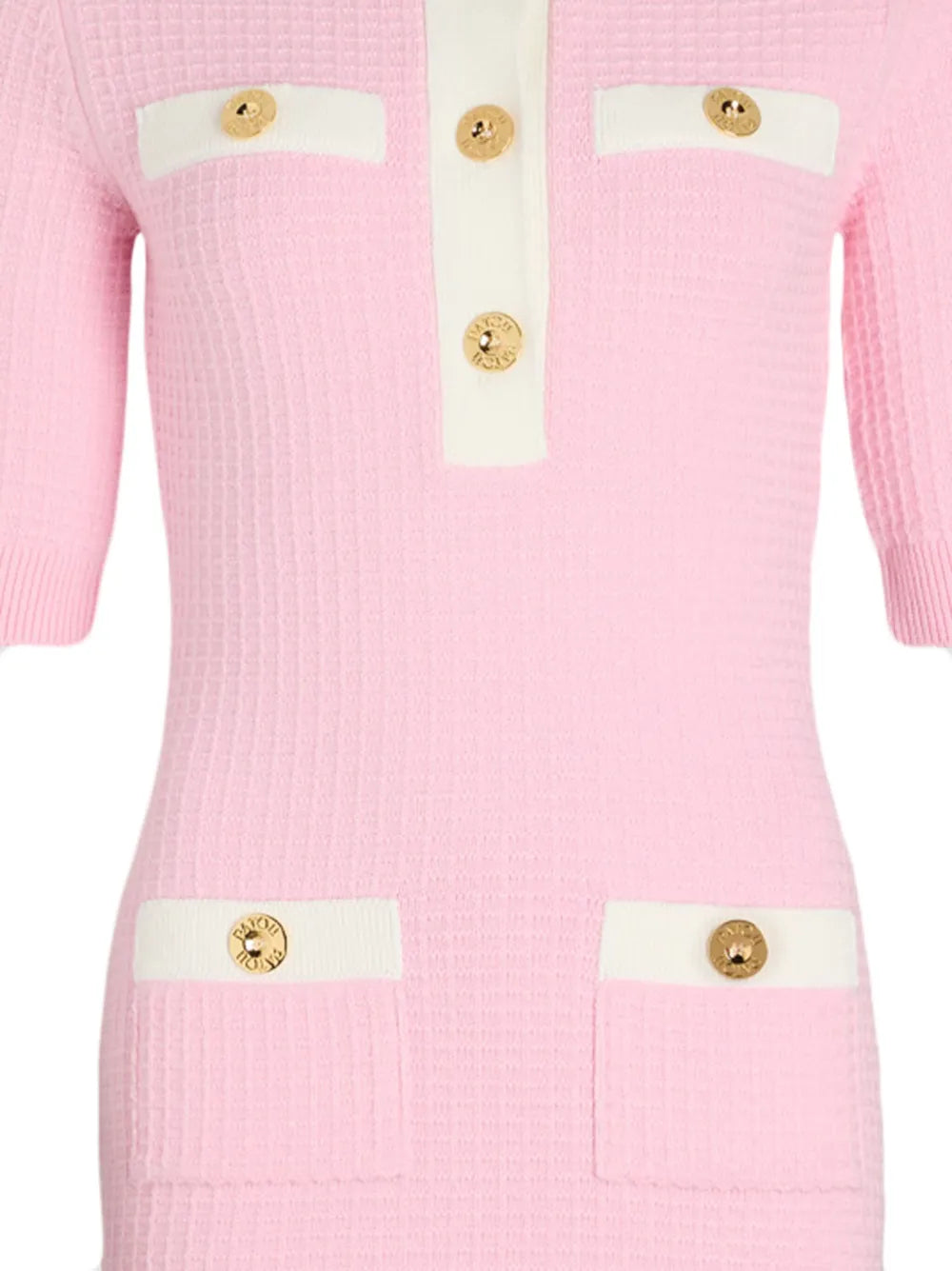 Waffle-Knit Cotton Mini Dress