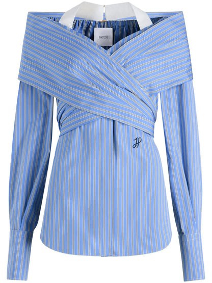 Wrap Poplin Blouse
