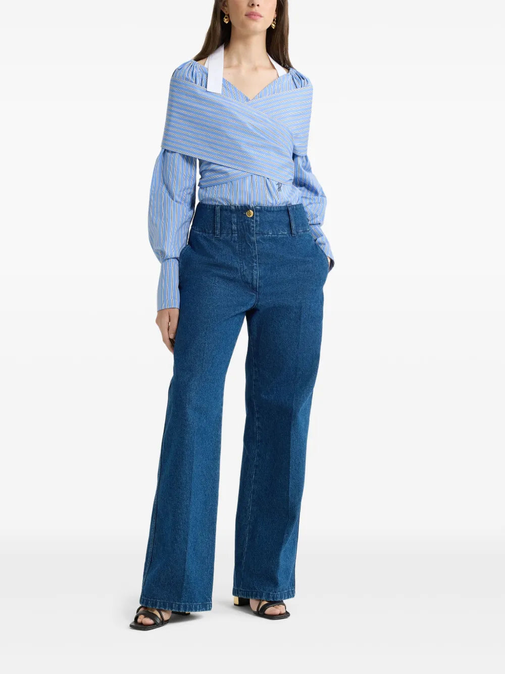 Wrap Poplin Blouse