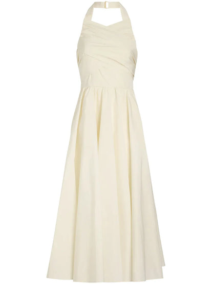 Halterneck Faille Maxi Dress