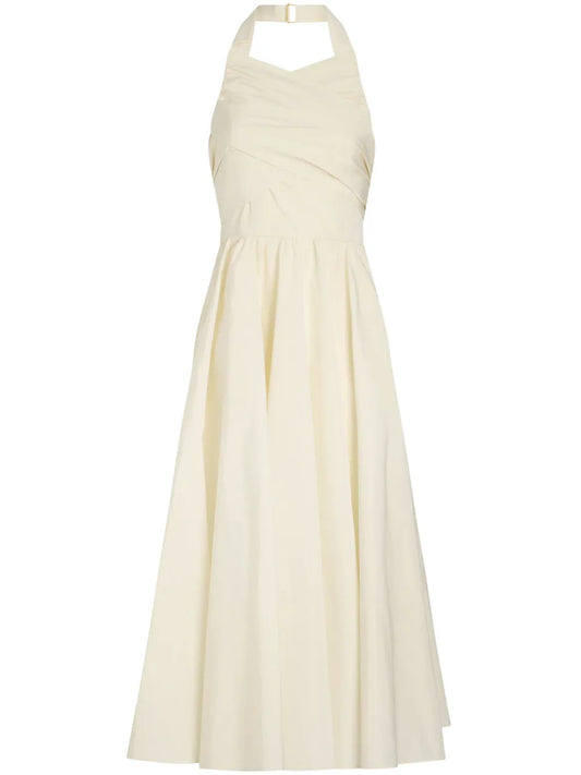 Halterneck Faille Maxi Dress