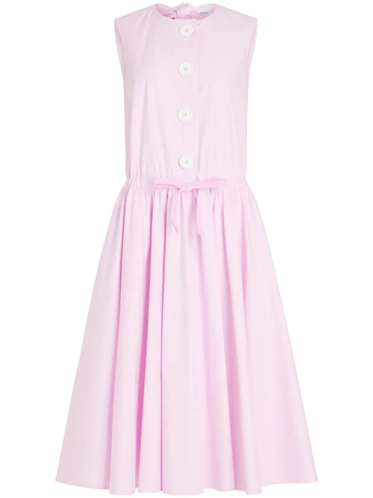 Button-Up Poplin Midi Dress