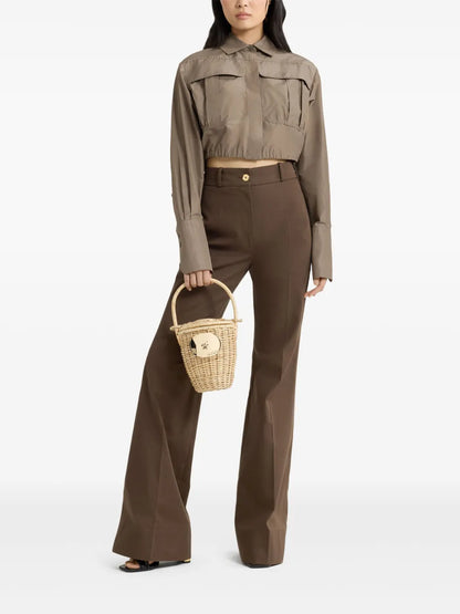 Gabardine Flared Trousers